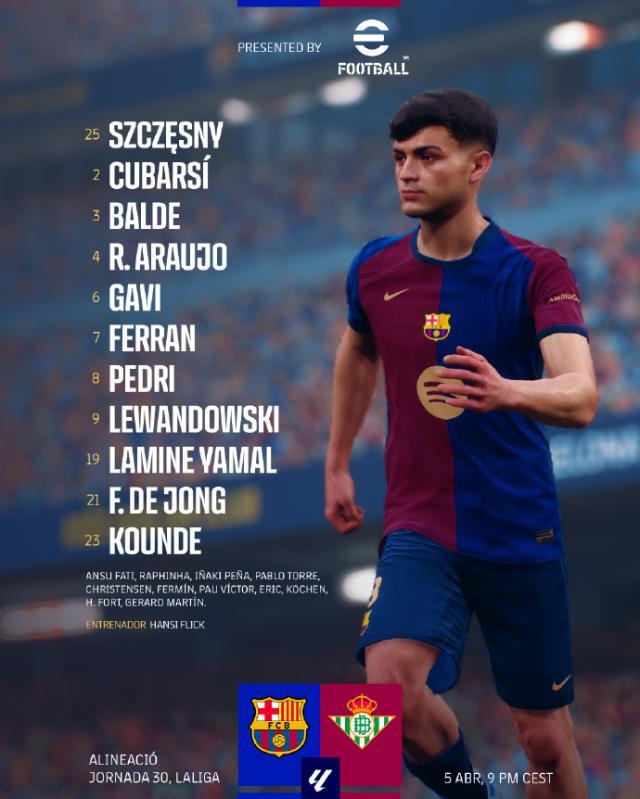 pp电子-【西甲】加维闪击，巴萨1-1贝蒂斯，领先皇马4分